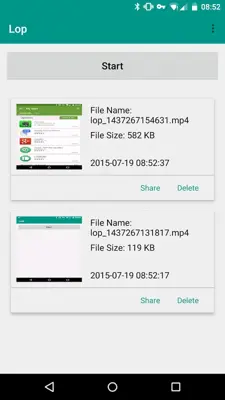 Lop - record your screen android App screenshot 1